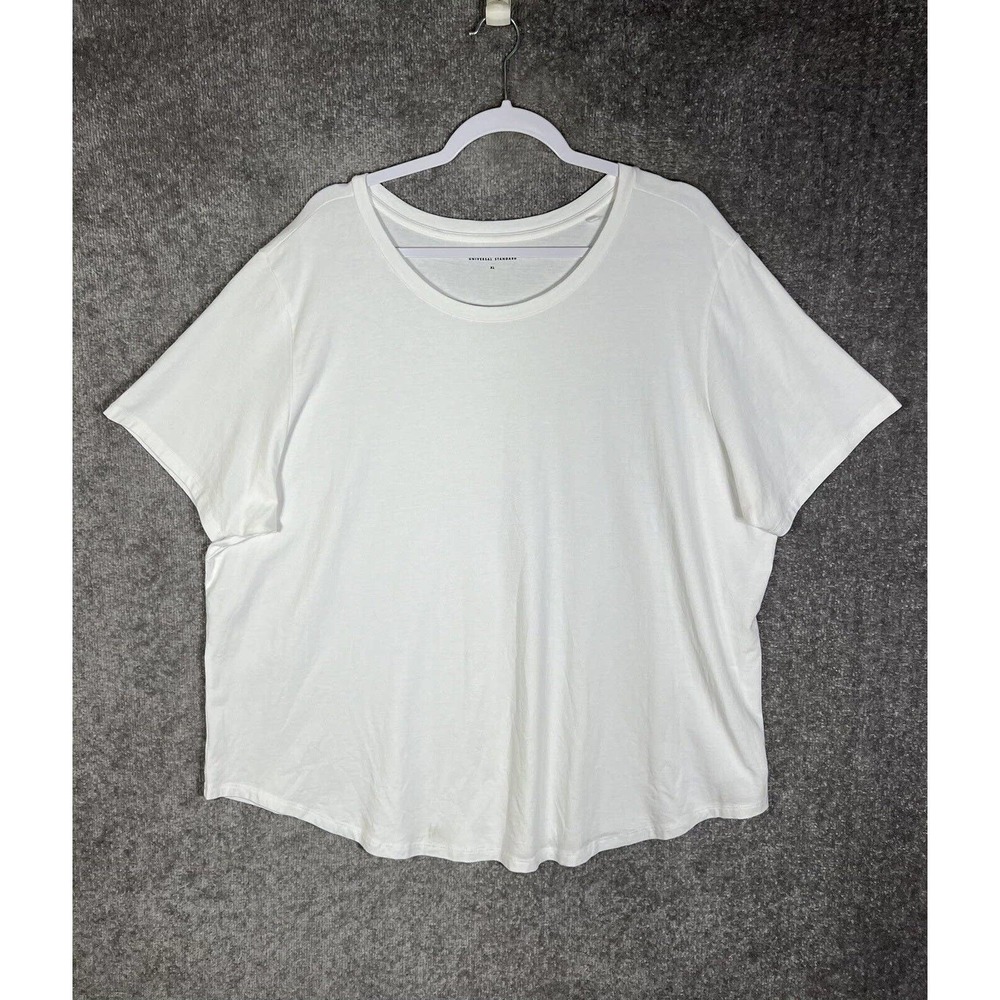 Universal Standard Short Sleeve Crew Tee Rex T-Shirt Womens XL White Stretch